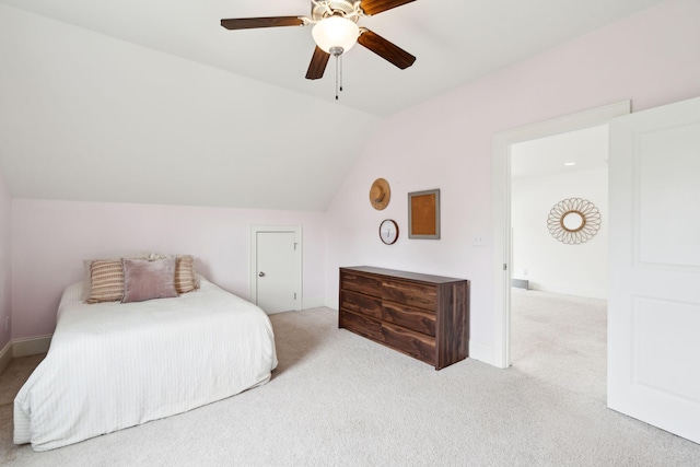 1407 Wando View St, Daniel Island, SC 29492 - carpeted bedroom with vaulted ceiling and ceiling fan