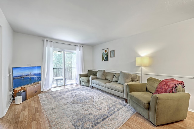 2174 Bees Ferry Rd Unit G, Charleston, SC 29414 - living room featuring wood finished floors and baseboards
