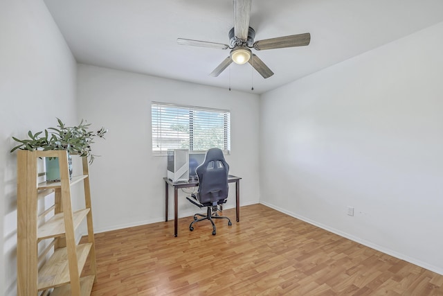 2174 Bees Ferry Rd Unit G, Charleston, SC 29414 - office area featuring light wood-type flooring and ceiling fan