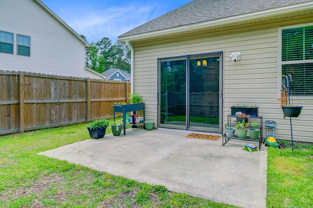 view of patio with fence