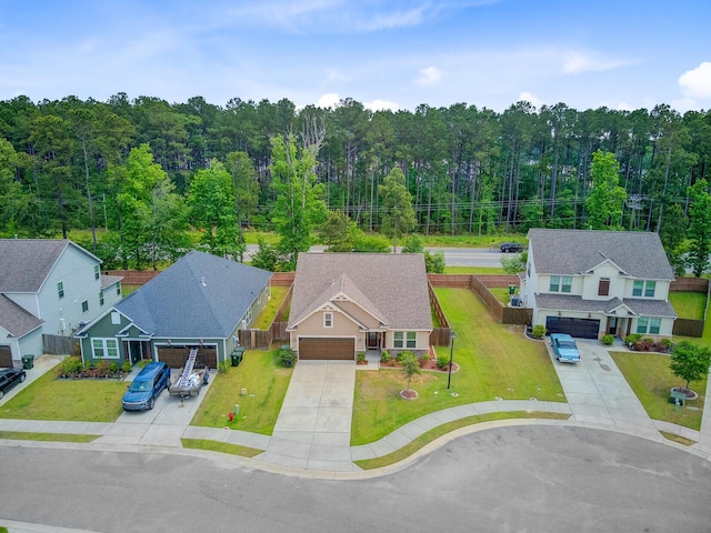 aerial view with a view of trees