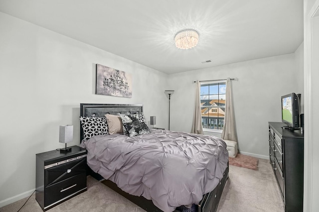 view of carpeted bedroom