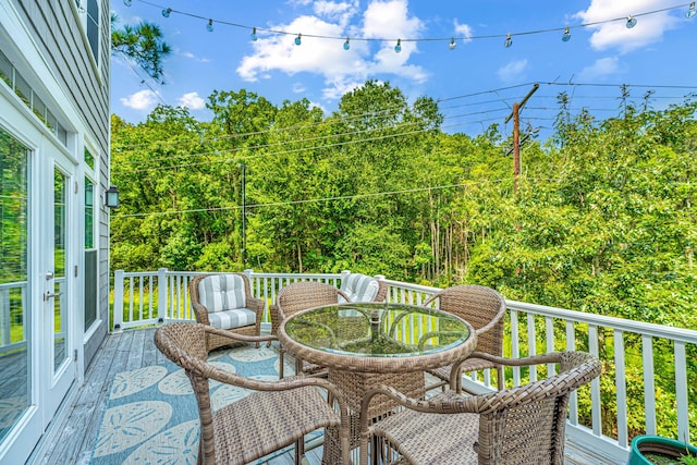 view of wooden deck