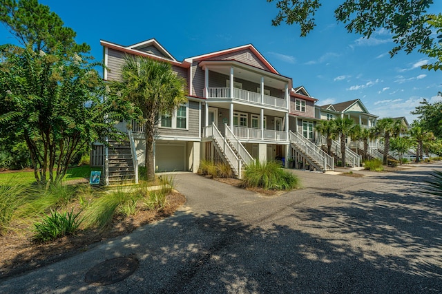 view of property featuring a garage