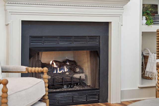 interior details featuring hardwood / wood-style flooring