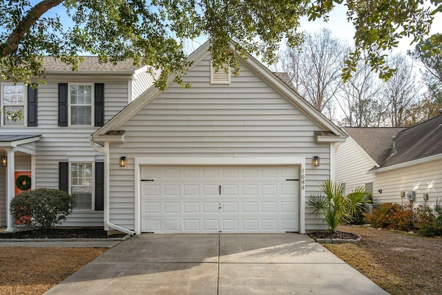 view of front of home featuring a garage