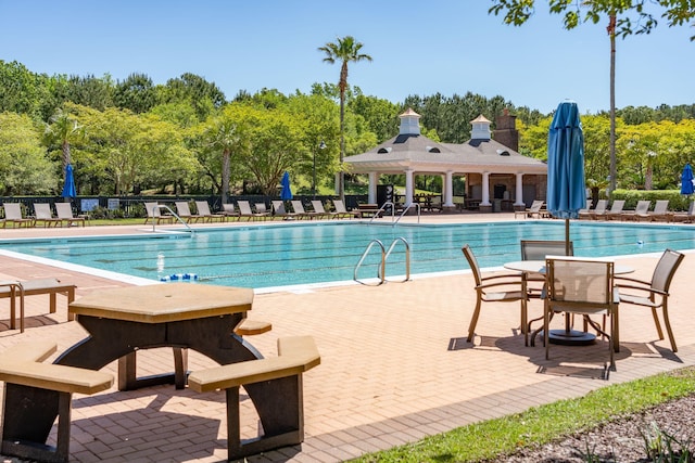 view of pool with a patio