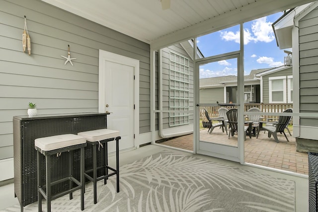 view of sunroom