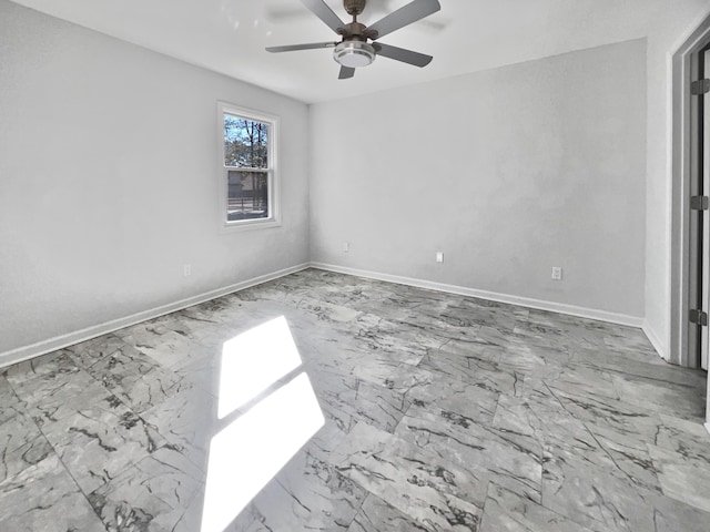 unfurnished room featuring ceiling fan