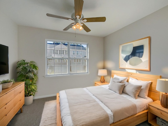 136 Winding River Dr, Johns Island, SC 29455 - bedroom featuring carpet floors, baseboards, and a ceiling fan