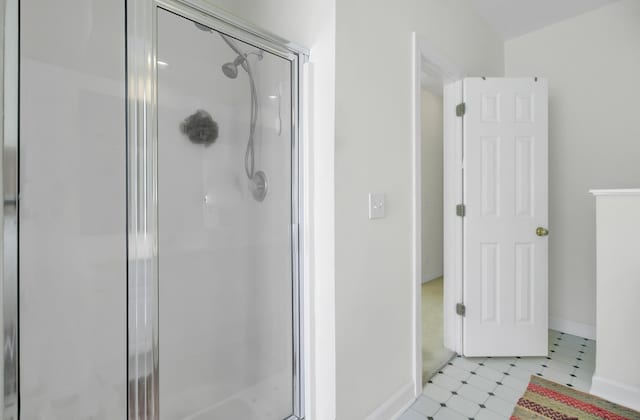 bathroom with an enclosed shower