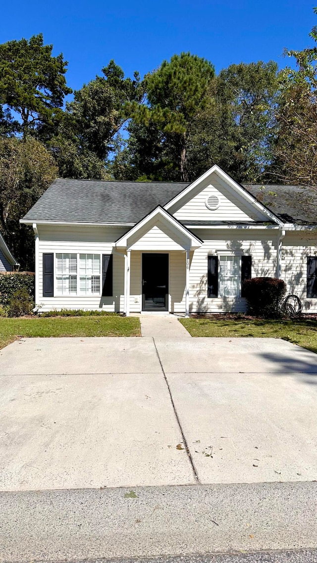 view of single story home