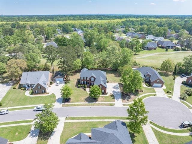 drone / aerial view featuring a residential view
