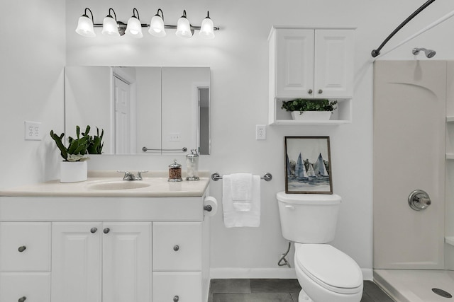 1085 Harts Bluff Rd, Wadmalaw Island, SC 29487 - bathroom with vanity, a shower, and tile patterned flooring