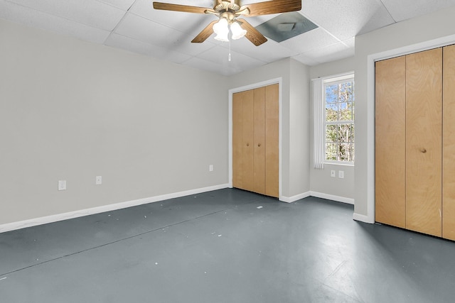 1085 Harts Bluff Rd, Wadmalaw Island, SC 29487 - unfurnished bedroom with concrete flooring and ceiling fan