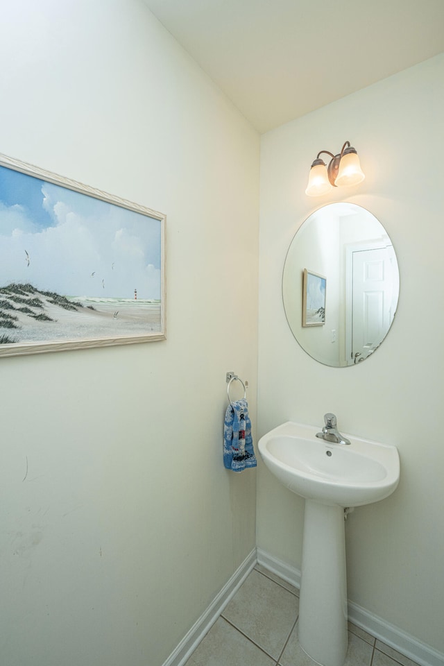 bathroom featuring tile patterned flooring