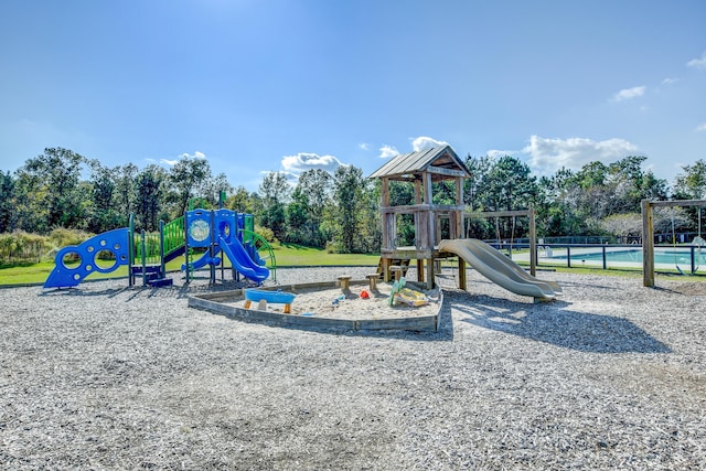 view of community jungle gym