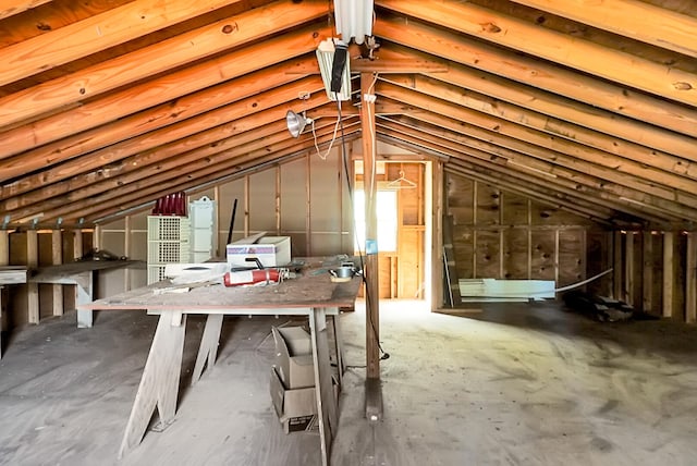 view of attic