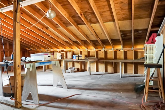 view of attic