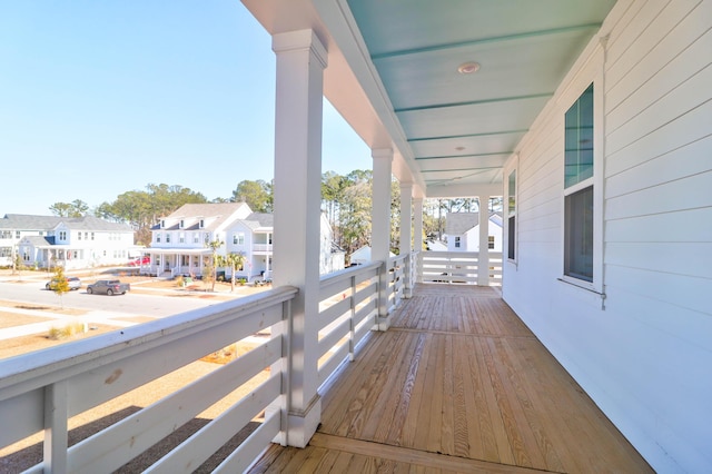 wooden deck with a porch