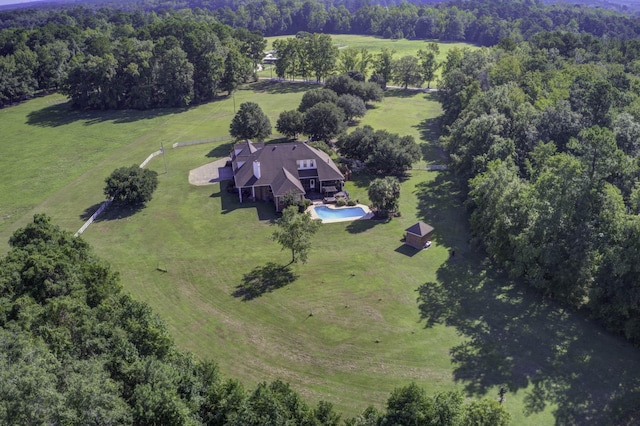 aerial view featuring a rural view