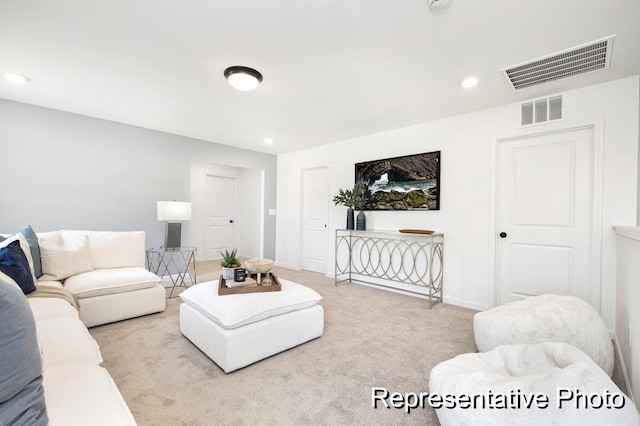 view of carpeted living room