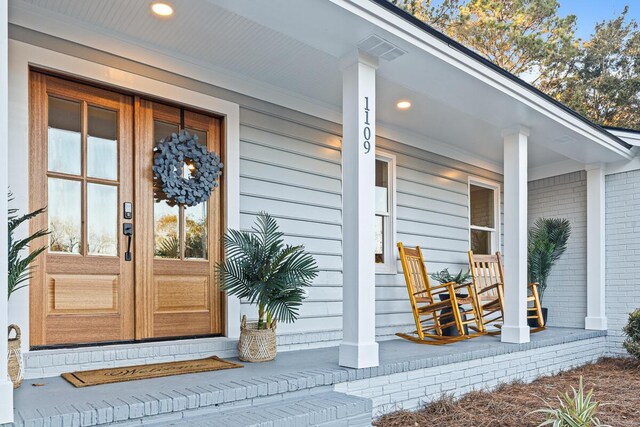 view of doorway to property