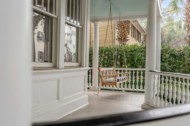 balcony with a porch