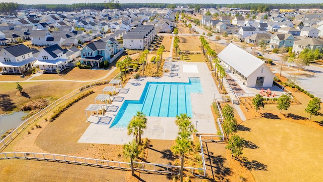 564 Scholar Way, Summerville, SC 29486 - aerial perspective of suburban area featuring a pool