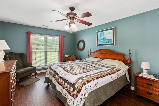 160 Syrr Run Rd, Saint George, SC 29477 - bedroom with wood finished floors, baseboards, and ceiling fan