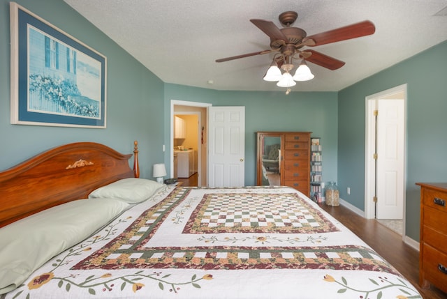160 Syrr Run Rd, Saint George, SC 29477 - bedroom featuring wood finished floors, baseboards, ceiling fan, and a textured ceiling