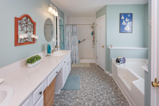 160 Syrr Run Rd, Saint George, SC 29477 - full bath with double vanity, a shower stall, and a bath