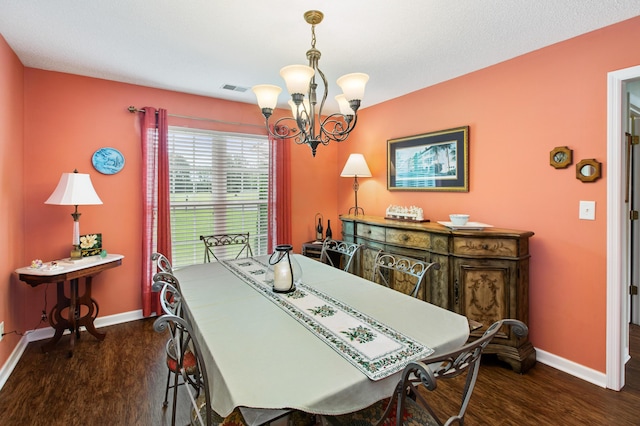 160 Syrr Run Rd, Saint George, SC 29477 - dining area with a chandelier, wood finished floors, and baseboards