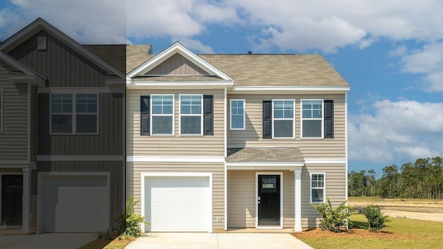518 Golden Embers Way, Summerville, SC 29486 - view of front facade featuring driveway, an attached garage, roof with shingles, and board and batten siding