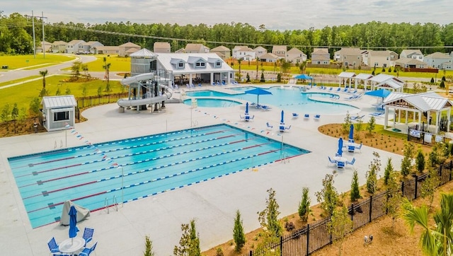 518 Golden Embers Way, Summerville, SC 29486 - community pool featuring a patio area and a residential view