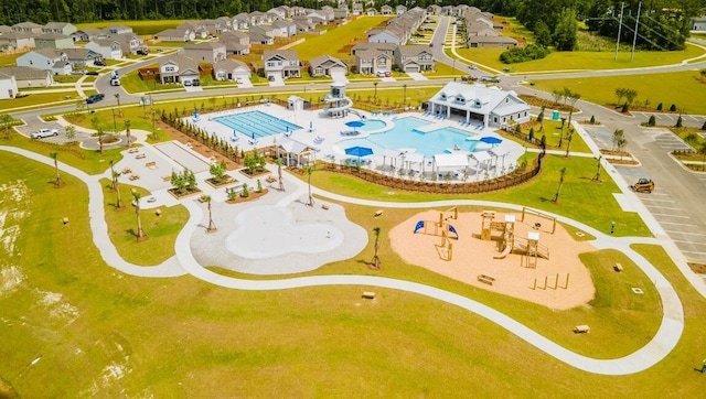 518 Golden Embers Way, Summerville, SC 29486 - aerial view of residential area featuring a pool area