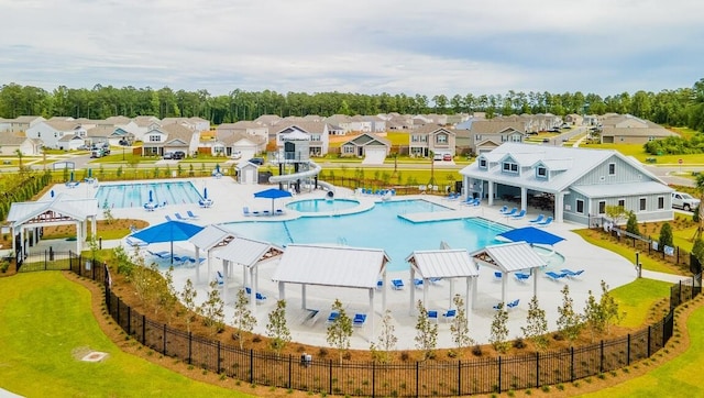 518 Golden Embers Way, Summerville, SC 29486 - community pool featuring a residential view, a patio, and a water slide