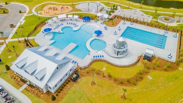 518 Golden Embers Way, Summerville, SC 29486 - drone / aerial view of a pool