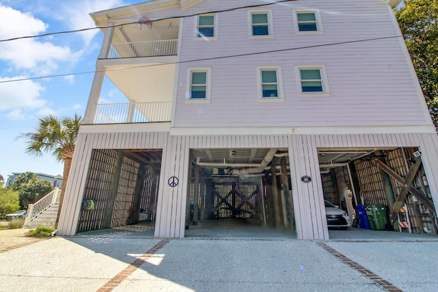 garage with driveway