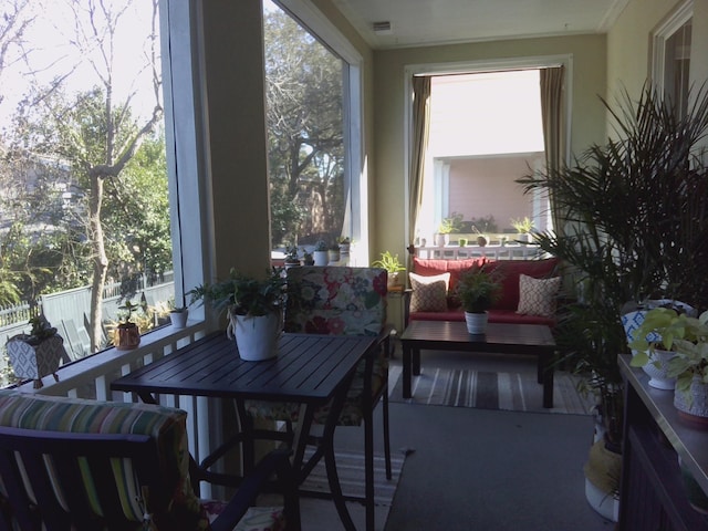 view of sunroom / solarium