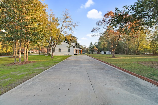 view of front of home with a front yard