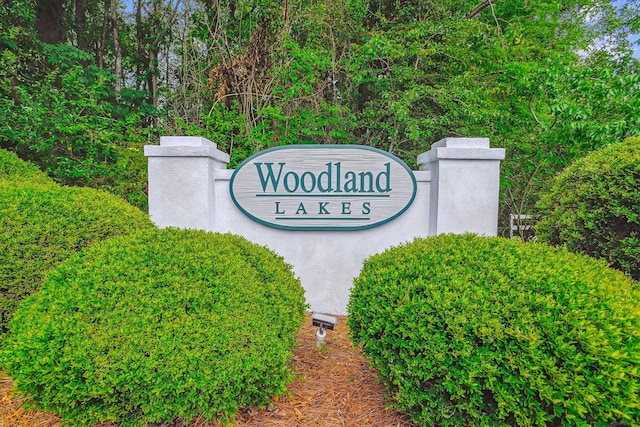 view of community sign