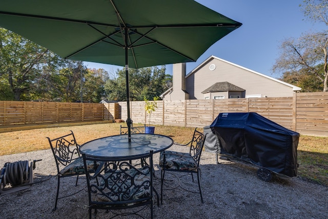 view of patio / terrace featuring area for grilling