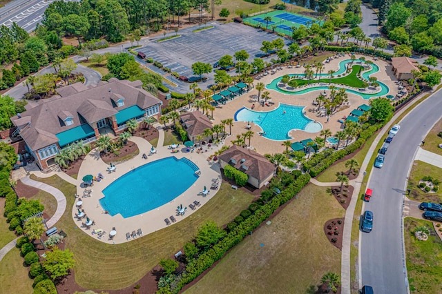 birds eye view of property