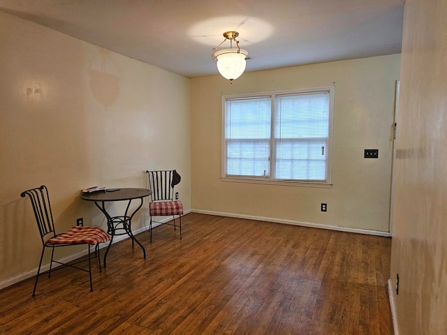 interior space with hardwood / wood-style flooring