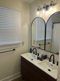 bathroom with vanity