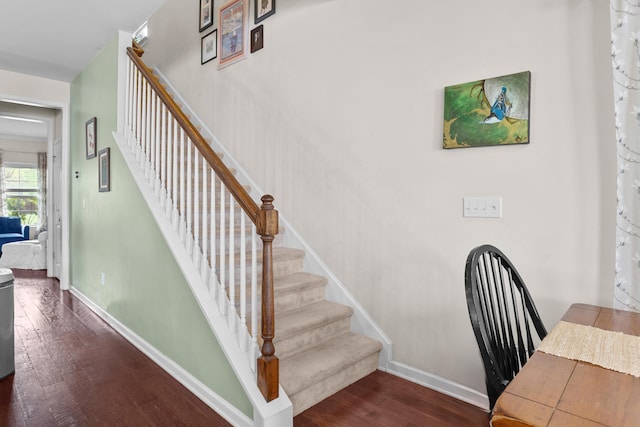 1821 Towne St, Johns Island, SC 29455 - stairs featuring wood finished floors and baseboards