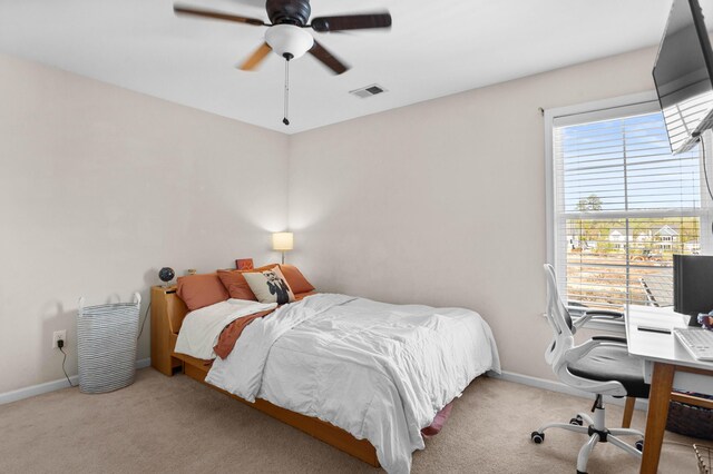1821 Towne St, Johns Island, SC 29455 - carpeted bedroom featuring a desk and ceiling fan
