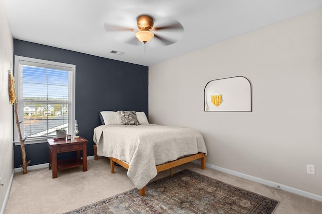 1821 Towne St, Johns Island, SC 29455 - bedroom featuring light carpet and ceiling fan