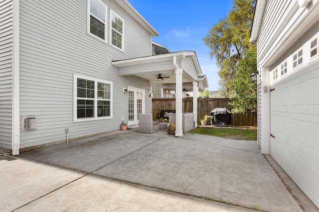 1821 Towne St, Johns Island, SC 29455 - view of patio / terrace with ceiling fan and area for grilling